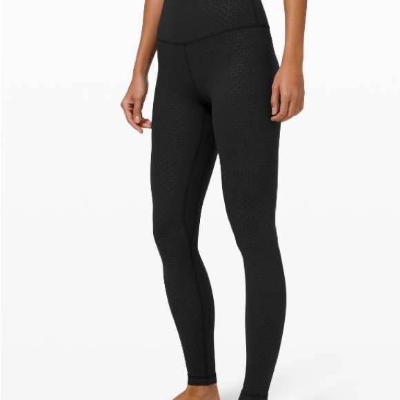 lululemon athletica Pants - Lululemon Athletica Align Lattice Work Emboss black 28” legging
